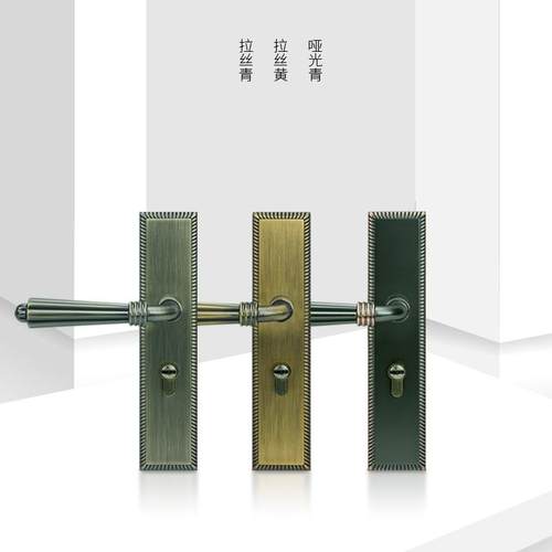 【厂家直销】豪华门锁锌合金花纹古铜机械门锁办公室房间门家具锁