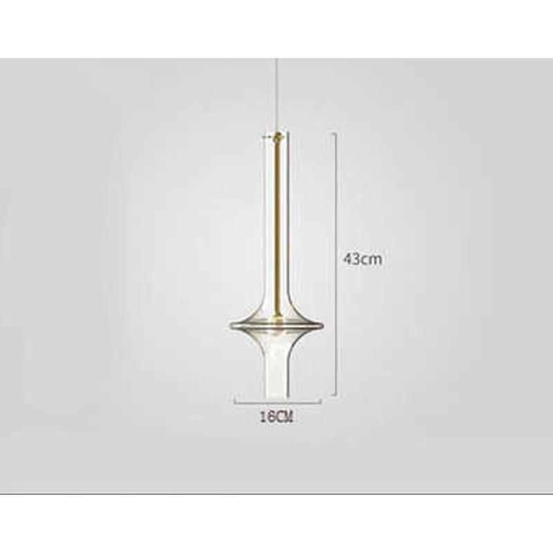 玻璃管北欧 现代led卧室吊灯简约吧台床头灯橱窗楼梯间餐厅设计师