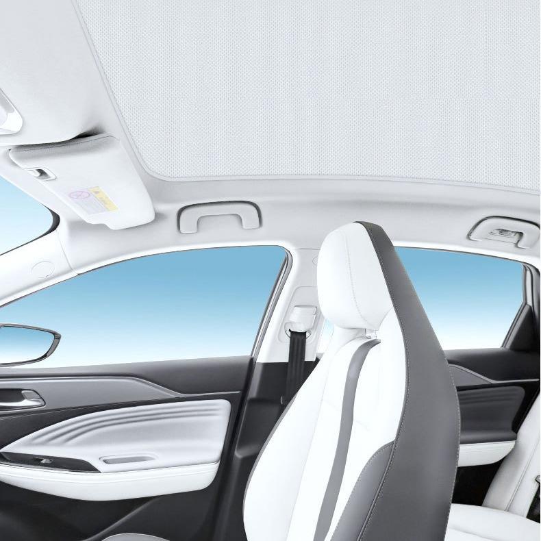 适用ZEEKR极氪x/001/009/007麂皮绒静电吸附天窗隔热帘天幕遮阳帘