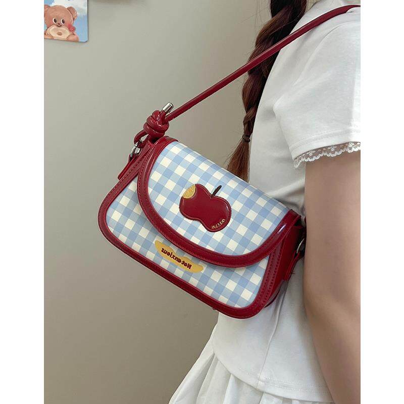 可爱红色小包包女2025新款夏季单肩腋下包时尚学生通勤斜挎小方包