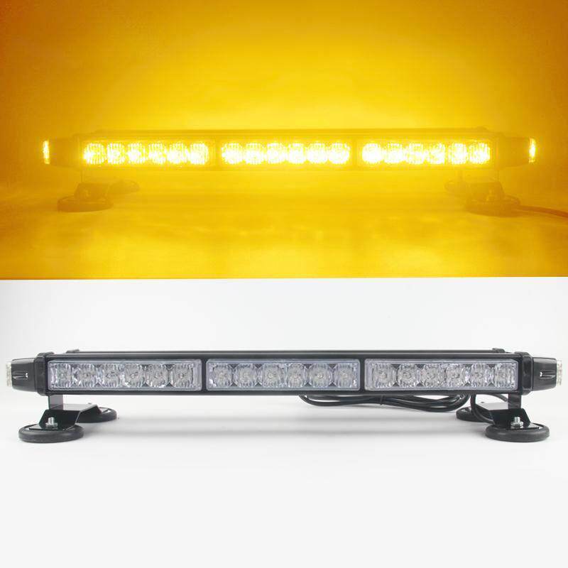 超亮长排爆闪灯汽车强磁吸顶工程货车黄色LED开道灯红蓝警示灯12V