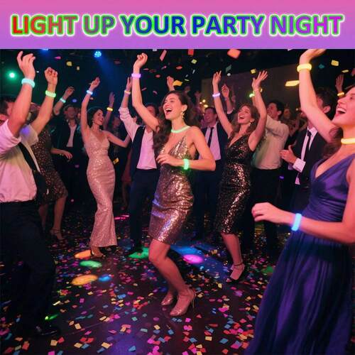8Pcs Led Luminous Bracelet Light Up Bracelet Wristband