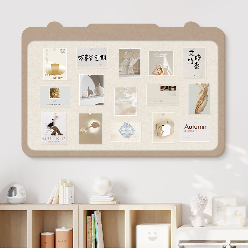 墙背景贴照片板展示照片幼儿园留言板打孔墙免板挂墙作品毛毡背景