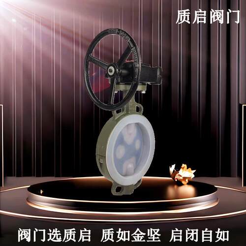 D371F46-16C涡轮衬氟蝶阀蝶阀耐酸碱腐蚀衬四氟蝶阀DN40-300