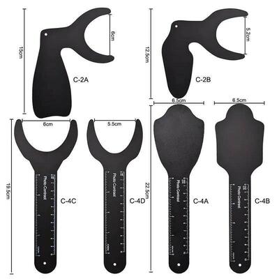 6Pcs/Set Dentist Dental Photo Contrast Black Background Boar