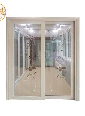 客厅室内塑钢推拉门家居塑钢门定量制作餐厅阳台左右推拉玻璃门厂