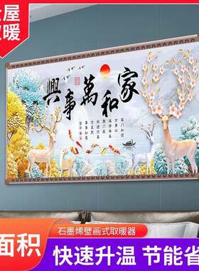 石墨烯取暖器壁挂式碳晶发热电热板挂墙暖气片加热壁画电暖器家用
