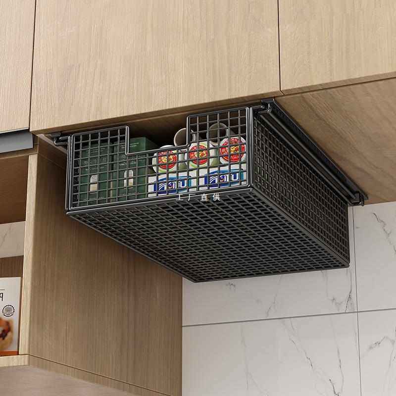厨房隐形抽屉收纳盒衣柜橱柜桌下挂架免打孔悬挂吊柜层板宿舍,居家布艺,收纳盒,淘宝优惠券,粉丝福利购,淘宝优惠卷