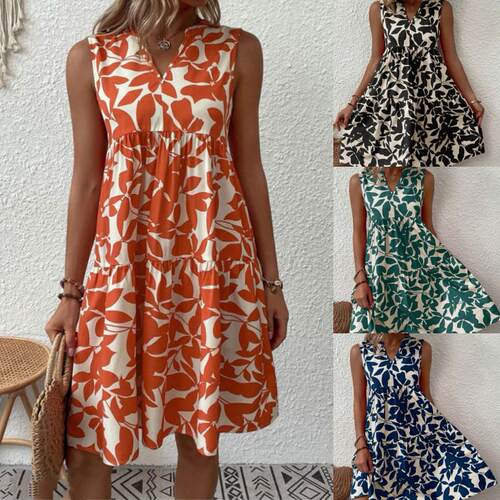 Women's collar floral print straight tube dress