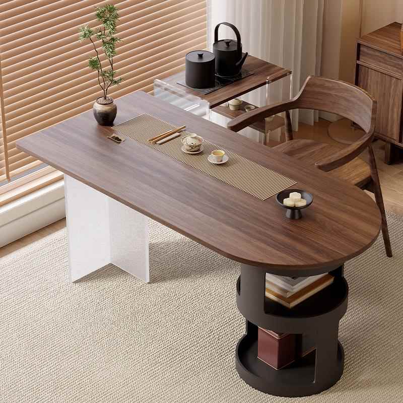 正品君棠新中式北美黑桌胡桃木阳台茶誉家一用客厅小型2025新款办