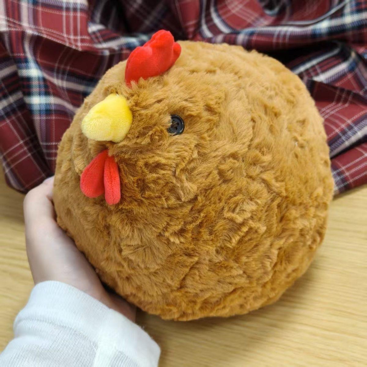 美味球球母鸡系列圆滚滚可爱鸡可以当球踢的毛绒玩具抽象搞怪萌物