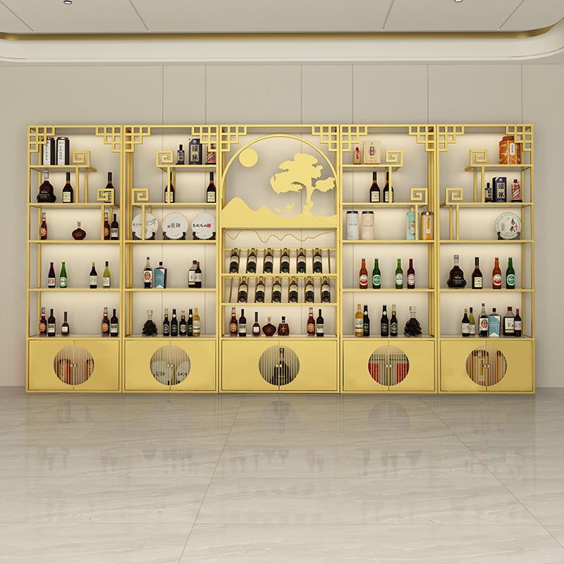 酒柜客厅靠墙置物架家用现代简约收纳柜饭厅展示柜隔断柜酒架商用