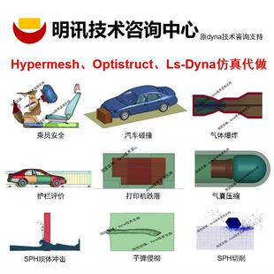 彷真代做CAE/lsdyna/hypermesh/汽车碰撞/结构彷真