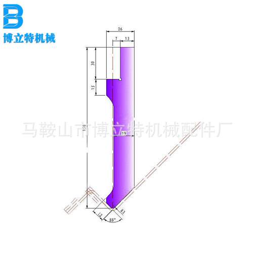 100T/4000折弯机上刀片模具规格800*150*26分5段有现货