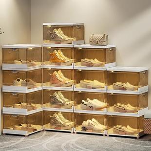 亚克力鞋 架免安装 柜收纳神器省空间 盒收纳盒透明折叠防尘塑料鞋 鞋