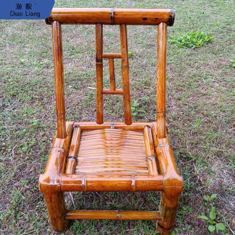 靠背老式竹椅子凳子手工复古客厅餐椅茶几阳台乘凉庭院户外椅子无