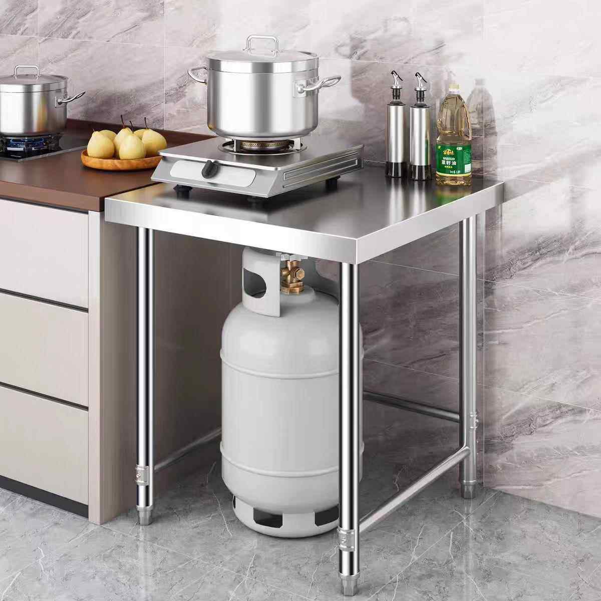 定做加厚不锈钢单层工作台厨房饭店操作台煤气灶台长方形切菜桌子,五金/工具,工作台/防静电工作台/重型工作台,淘宝优惠券,粉丝福利购,淘宝优惠卷