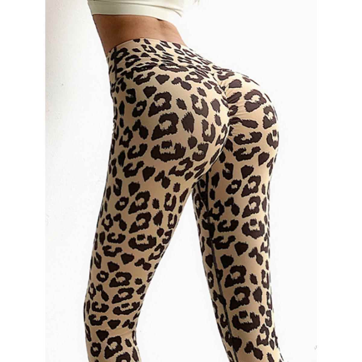High waisted printed bottom tight yoga pants印花收腹瑜伽裤女