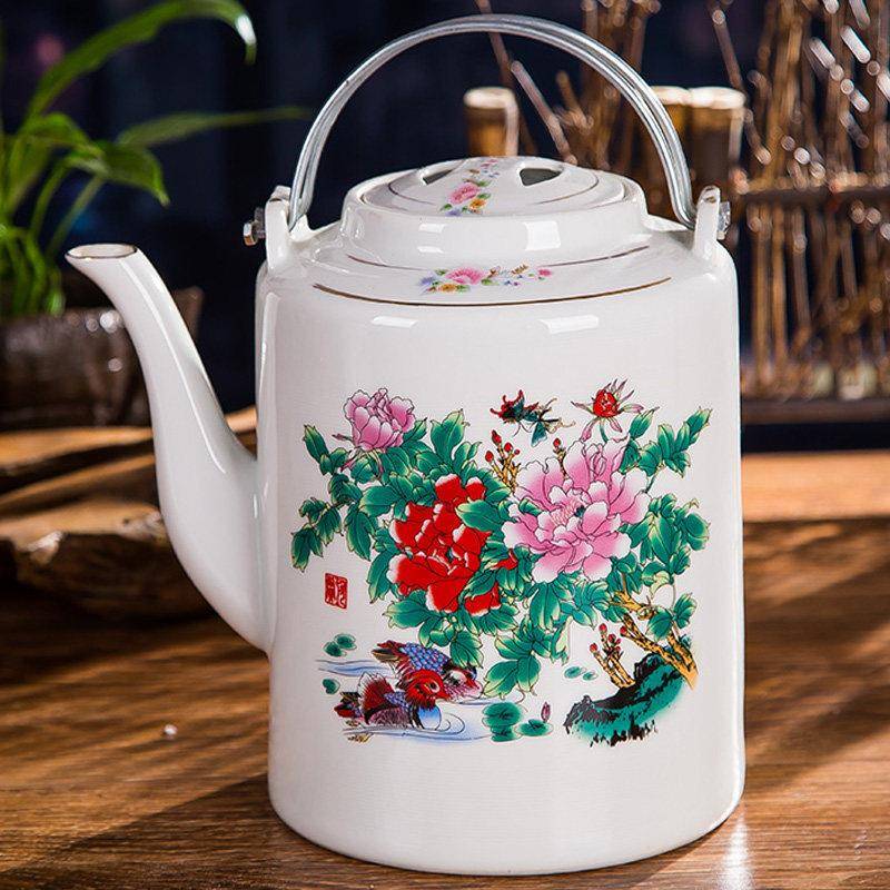老式茶壶提梁壶景德镇陶瓷冷水壶大容量冷水壶大号家用耐高温防爆