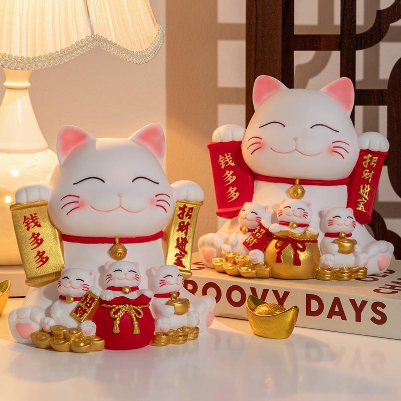 摔招财猫创意搪胶存钱罐耐大容量零钱蓄储生罐可MM668-存可取学礼
