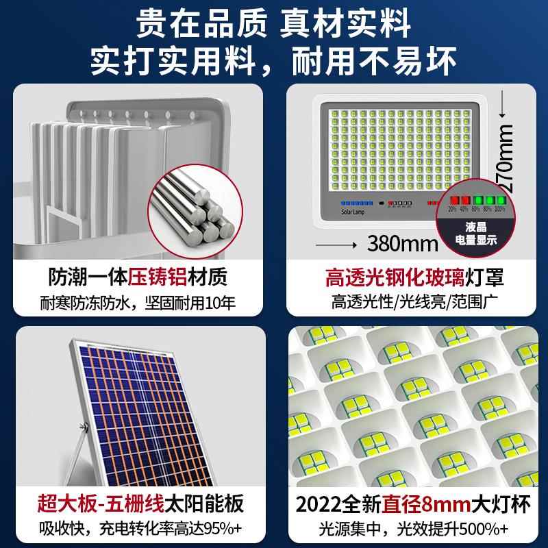 ?新款太阳能HTJ外灯庭院灯LED照用明超亮大功率家室外灯投户光灯