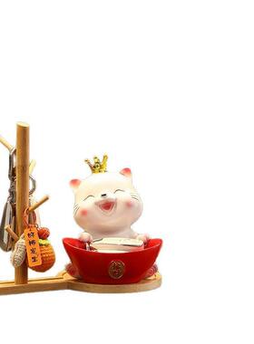 件入玄关装客厅乔迁收纳托盘招财饰猫办公室桌面电视BJZH2900摆柜