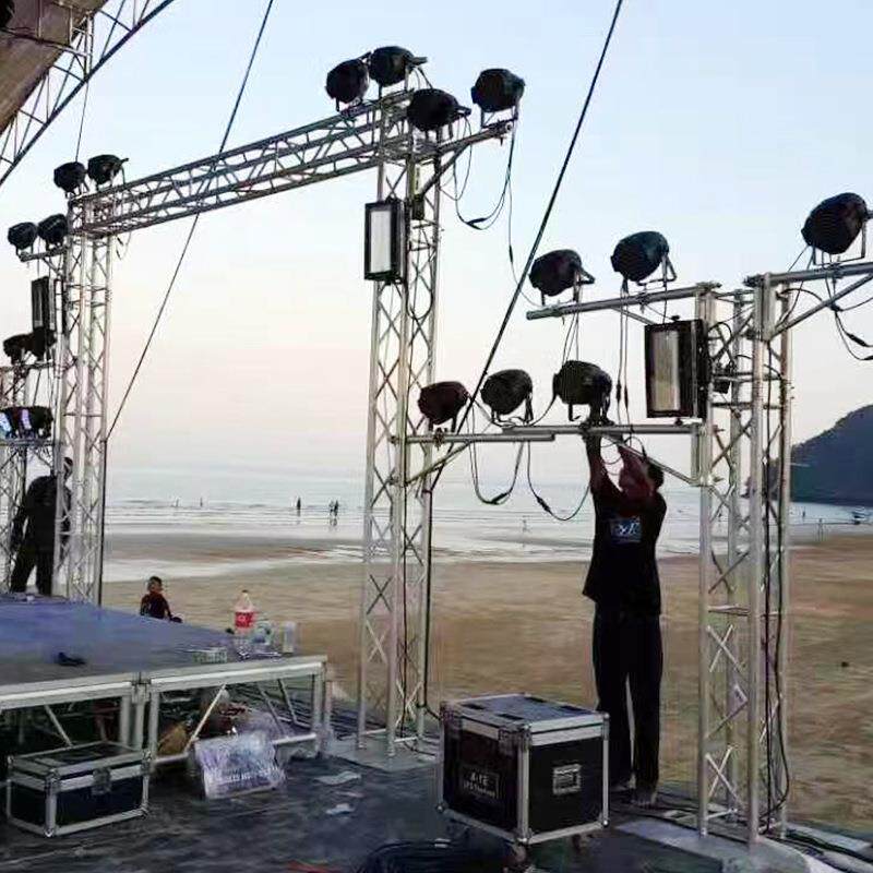 铝合金搭建鹰爪灯测杆105杆家发厂货可调伸缩桁架舞台灯光配件t节