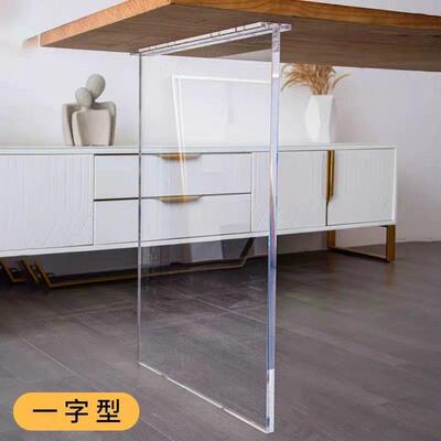 透明亚克力桌腿悬浮餐桌公撑腿桌支子书桌岩板办桌厂家直供岛台架