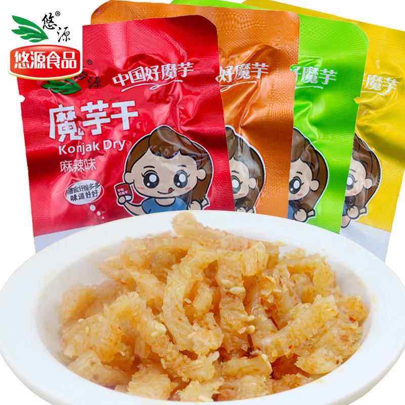 悠源魔芋干散装零食 安康魔芋爽素食小食 麻辣泡椒魔芋干500g