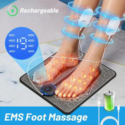 Electric Foot Massager Pad Foldable Massage Mat Muscle Stimu