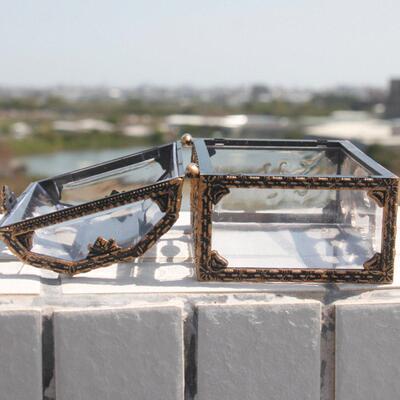 Plastic Transparent Pirate asure Box Crystal Gem Jewelry Box