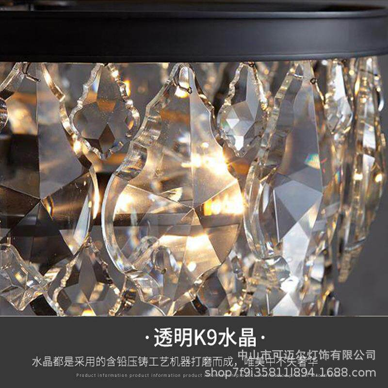 RH-6032小式复古水吊晶灯客厅卧室玄关约轻奢房间衣帽间简样美板