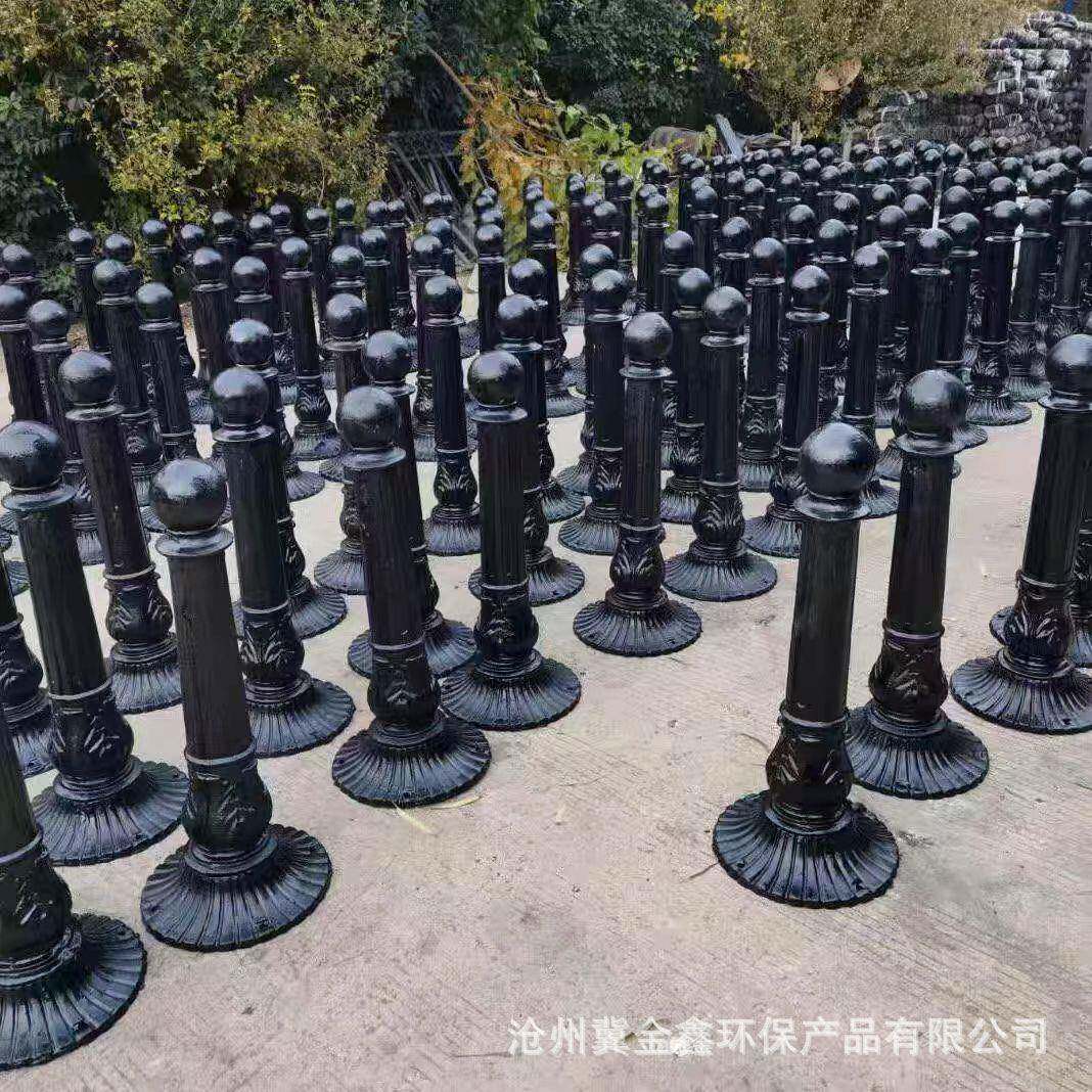 铸铁罗马柱公园铁链立柱道路阻车桩隔离铁艺河道防护柱分道桩防撞