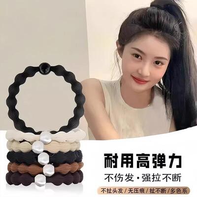 Elegant Pearl Bead Hair Tie for Women, New Style Ponytail Ho