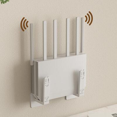 Wall-mounted WiFi router shelf, TV wall mount, and set-top b