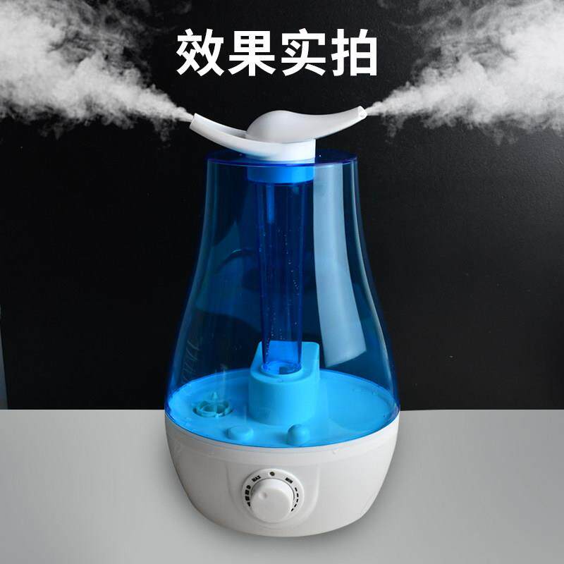 跨境超音波空气加湿器空调房家用卧室婴幼适用大喷雾加湿双喷头