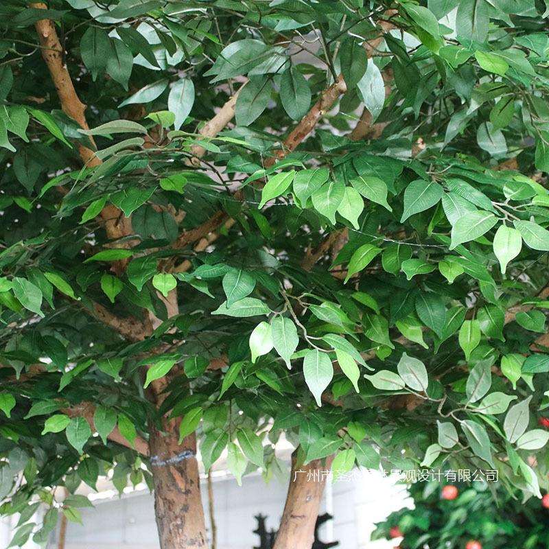 仿真榕树公园街道造景防火阻燃榕树叶真木杆小榕树仿真树假树厂家