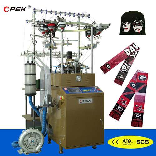 opek365 针织小圆机 针织帽机器 围脖头套一体机器 球迷围巾