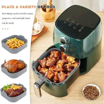 A15F-Reusable Airfryer Silicone Basket Oven Baking Tray