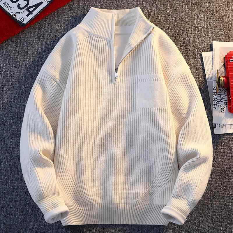 秋冬毛衣男士新款上衣立领半拉链男季2025内搭加厚线衣感针0926c