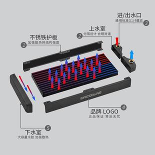 东远芯睿紫铜120/240/360/480水冷排散热排 27/40mm厚铜排散热器