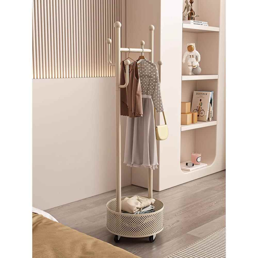 新款衣架落地卧室可移动小型挂衣架牀边家用房间衣服挂架不占地衣