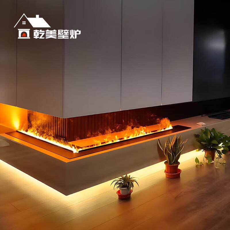 智能3d雾化壁炉蒸气加湿器电视背景墙嵌入式家用装饰火炉家居节能