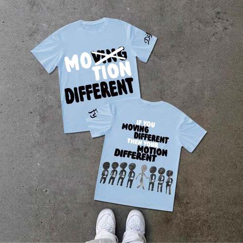 and Women's Short Sleeve T-Shirt with Letter Character