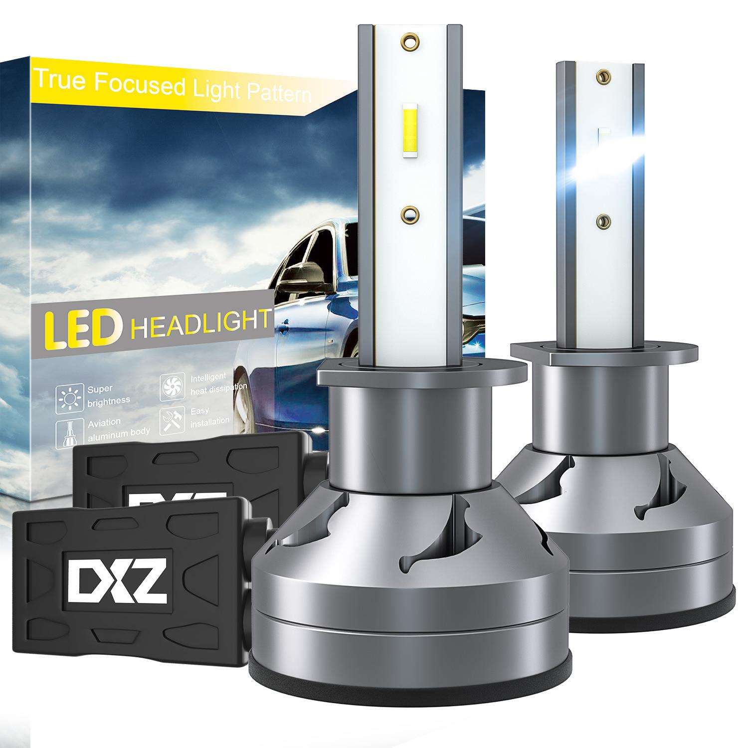D1 汽车LED大灯 H1 60W 12000LM LED前照灯近光灯远光灯灯泡