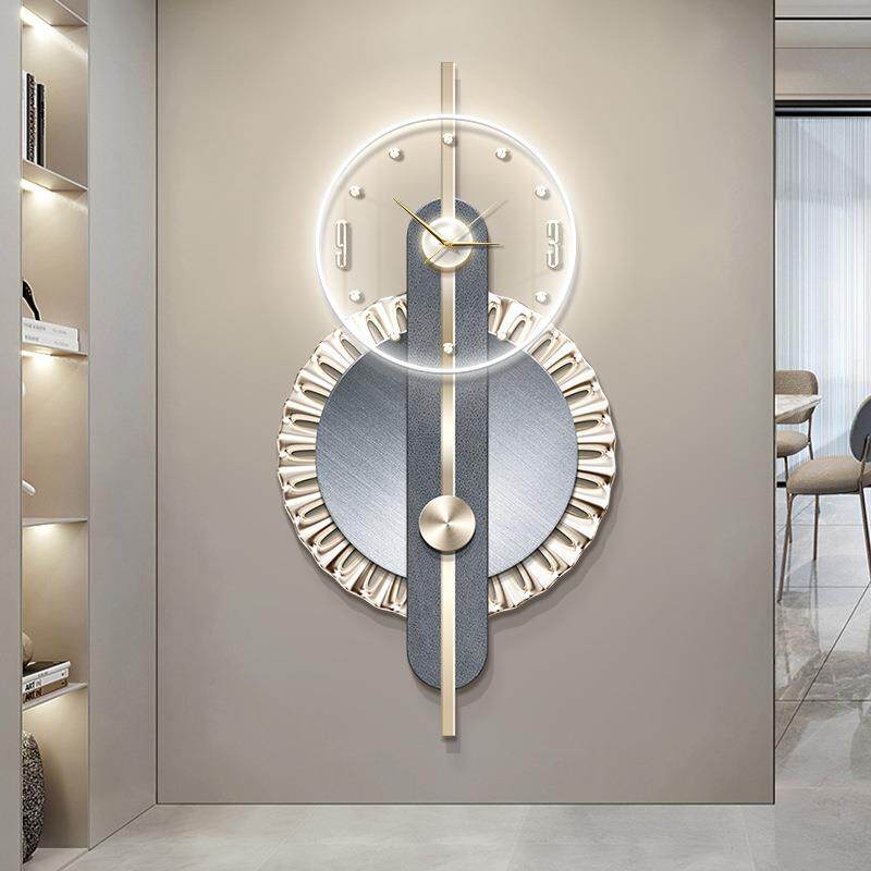 现玄代轻奢关装饰画2THP02几5新款高端抽象何挂画带钟道表走廊过