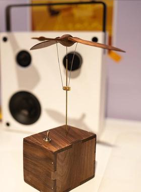 正品创意黑胡桃天实木鹅摆件代茶室桌面装饰品乔新居现玄迁关礼品