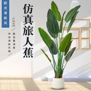 仿真绿植旅人蕉假花仿真花摆设室内客厅直播间装饰北欧风落地摆件