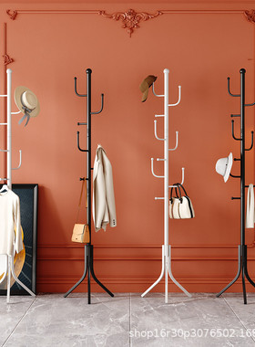 衣架落地卧室客厅网红挂衣架玄关门口家用架子简易衣服挂架衣帽架