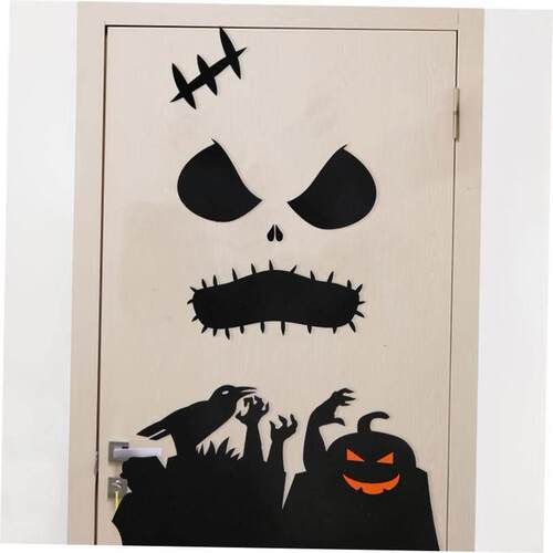 2pcs Halloween horror props felt door stickers wall stickers